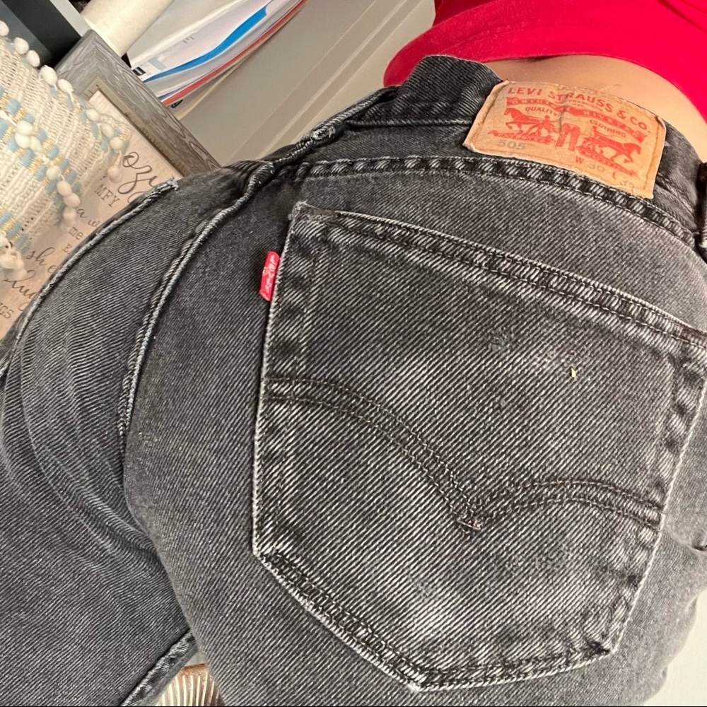 RARE 505 Levi’s Vintage High Waisted Black Jeans - Picture 13 of 14